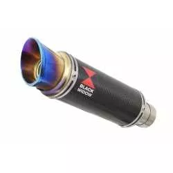 GSXR1000 L2 L3 L4 L5 L6 2012 - 2016 Tube de raccord et Silencieux GP Rond en carbone + bCanule en Inox Anodisé 230mm