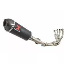 GSXR 1000 L2-L6 2012-2016 Decata Ligne complète + Silencieux Ovale Noir en Inox + Canule en Carbone 300mm