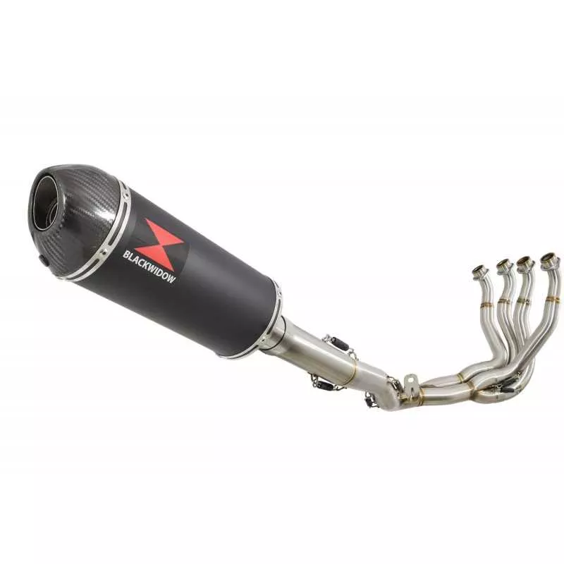 GSXR 1000 L2-L6 2012-2016 Decata Ligne complète + Silencieux Ovale Noir en Inox + Canule en Carbone 300mm