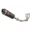 GSXR 1000 L2-L6 2012-2016 Decata Ligne complète + Silencieux Ovale Noir en Inox + Canule en Carbone 300mm