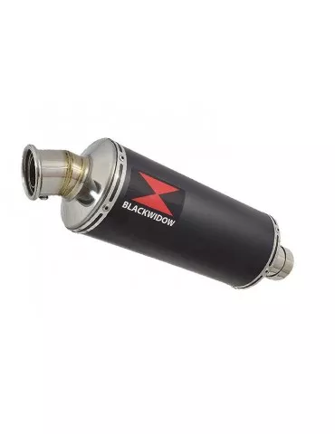 GSXR 600 K6 K7 2006 2007 Decata Silencieux & Silencieux Rond Noir En Inox 300mm