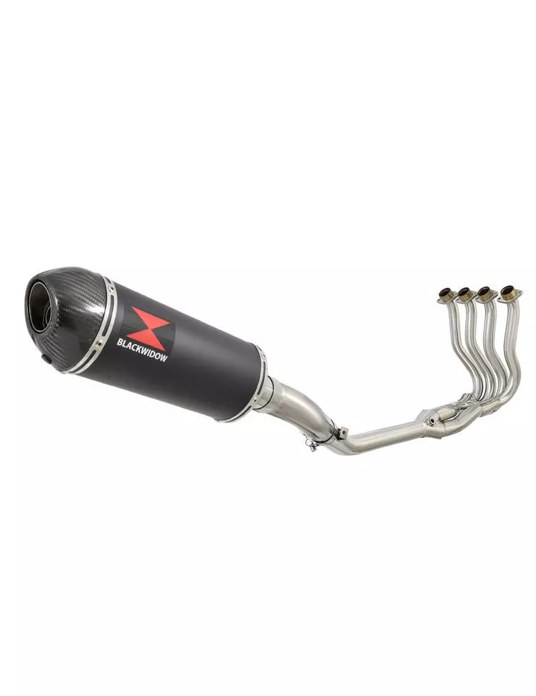 GSXR 600 GSXR600 L1 L2 L3 L4 L5 L6 2011-2016 Ligne complète & Silencieux Ovale Noir en Inox + Canule en Carbone 300mm