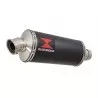 GSXR 600 K8 K9 L0 08 09 10 tube de raccord et Ovale Noir Silencieux En Inox 300mm