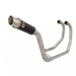 KAWASAKI KLE 500 KLE500 Ligne complète & Silencieux Rond GP Style Noir En Inox 230mm