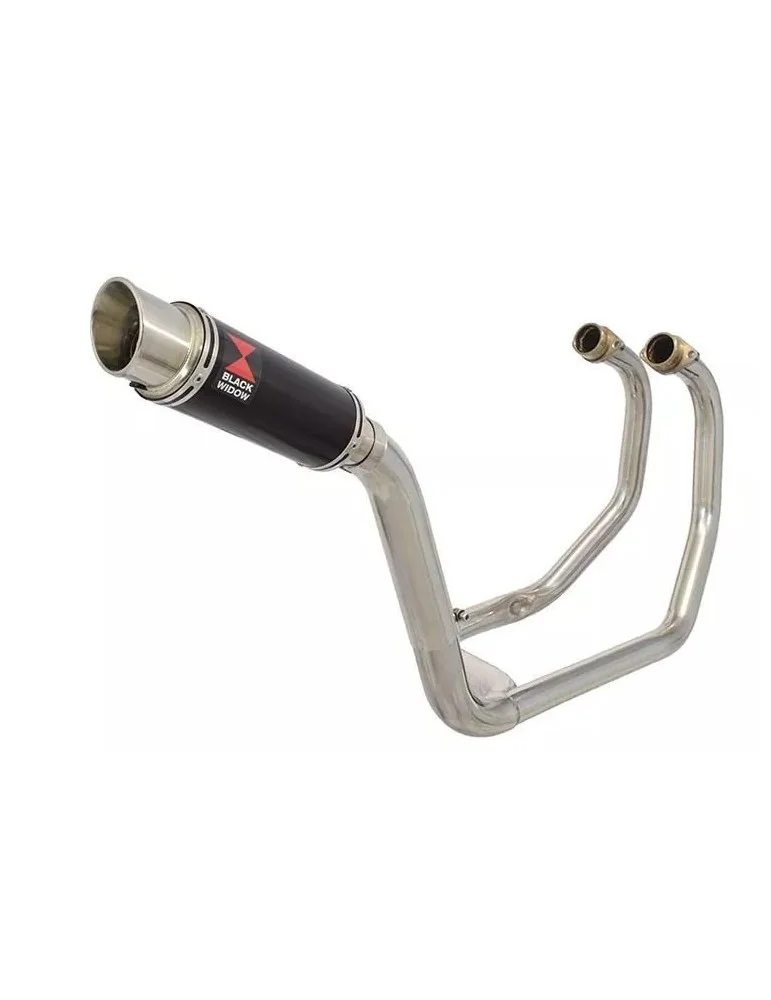 KAWASAKI KLE 500 KLE500 Ligne complète & Silencieux Rond GP Style Noir En Inox 230mm