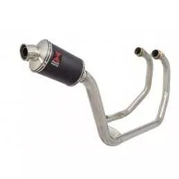 KAWASAKI KLE 500 KLE500 Ligne complète & Silencieux Ovale Noir En Inox 230mm