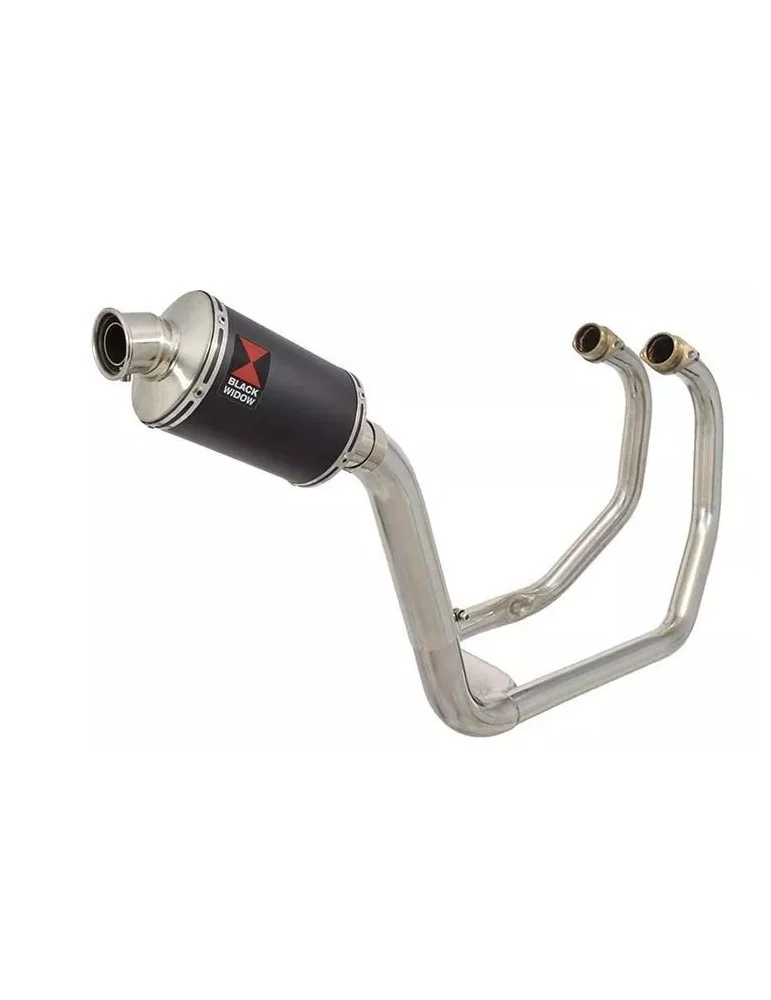 KAWASAKI KLE 500 KLE500 Ligne complète & Silencieux Ovale Noir En Inox 230mm