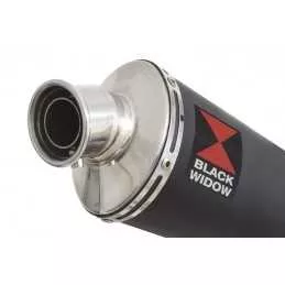 KAWASAKI KLE 500 KLE500 Ligne complète & Silencieux Ovale Noir En Inox 230mm