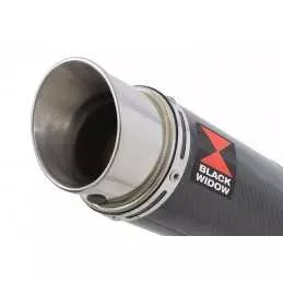 KAWASAKI KLE 500 KLE500 Ligne complète & Silencieux Rond En Carbone 200mm