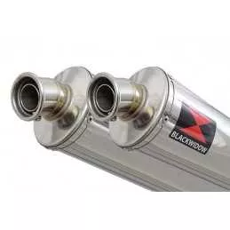 Kawasaki KLV 1000 2004-2007 Silencieux Kit / Silencieux Rond En Inox 300mm