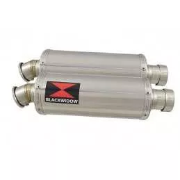 Kawasaki KLV 1000 2004-2007 Silencieux Kit / Silencieux Rond En Inox 300mm