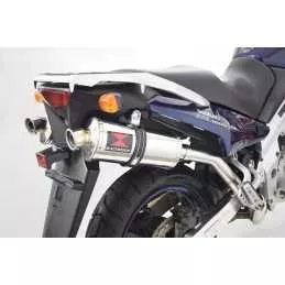 Kawasaki KLV 1000 2004-2007 Silencieux Kit / Silencieux Ovale En Inox 300mm