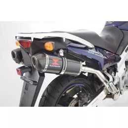 Kawasaki KLV 1000 2004-2007 Silencieux Kit / Silencieux Ovale En Carbone & Canule en Carbone 300mm