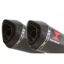 Kawasaki KLV 1000 2004-2007 Silencieux Kit / Silencieux Hexagonale En Carbone & Canule en Carbone 300mm