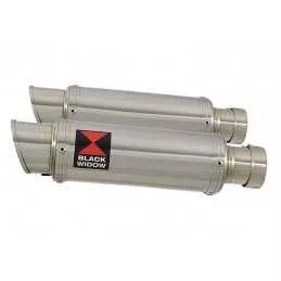 Kawasaki KLV 1000 2004-2007 Silencieux Kit / Silencieux Rond GP Style En Inox 230mm