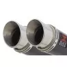 Kawasaki KLV 1000 2004-2007 Silencieux Kit / Silencieux GP Rond En Carbone 230mm