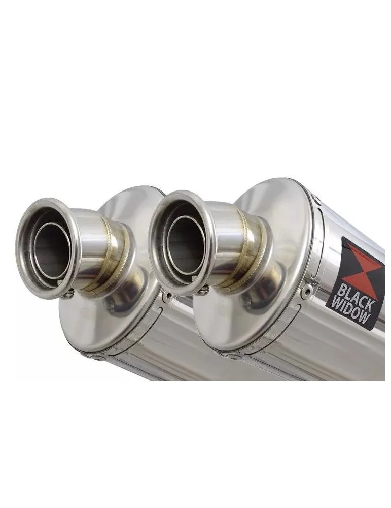 Kawasaki KLV 1000 2004-2007 Silencieux Kit / Silencieux Ovale En Inox 230mm