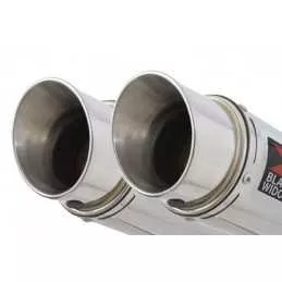 Kawasaki KLV 1000 2004-2007 Silencieux Kit / Silencieux Rond En Inox 200mm