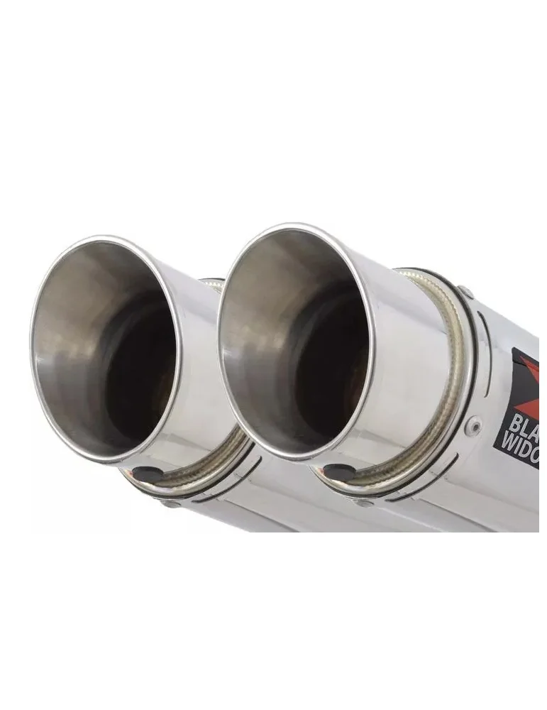 Kawasaki KLV 1000 2004-2007 Silencieux Kit / Silencieux Rond En Inox 200mm