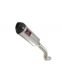 Z800 ZR800A Z800E 13 14 15 16 Tube de raccord (Link Pipe) / Silencieux Ovale en Inox + Canule en Carbone 300mm