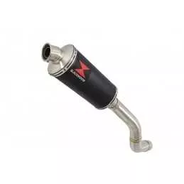 Z800 ZR800A Z800E 13 14 15 16 Tube de raccord (Link Pipe) / Silencieux Ovale Noir en Inox 300mm