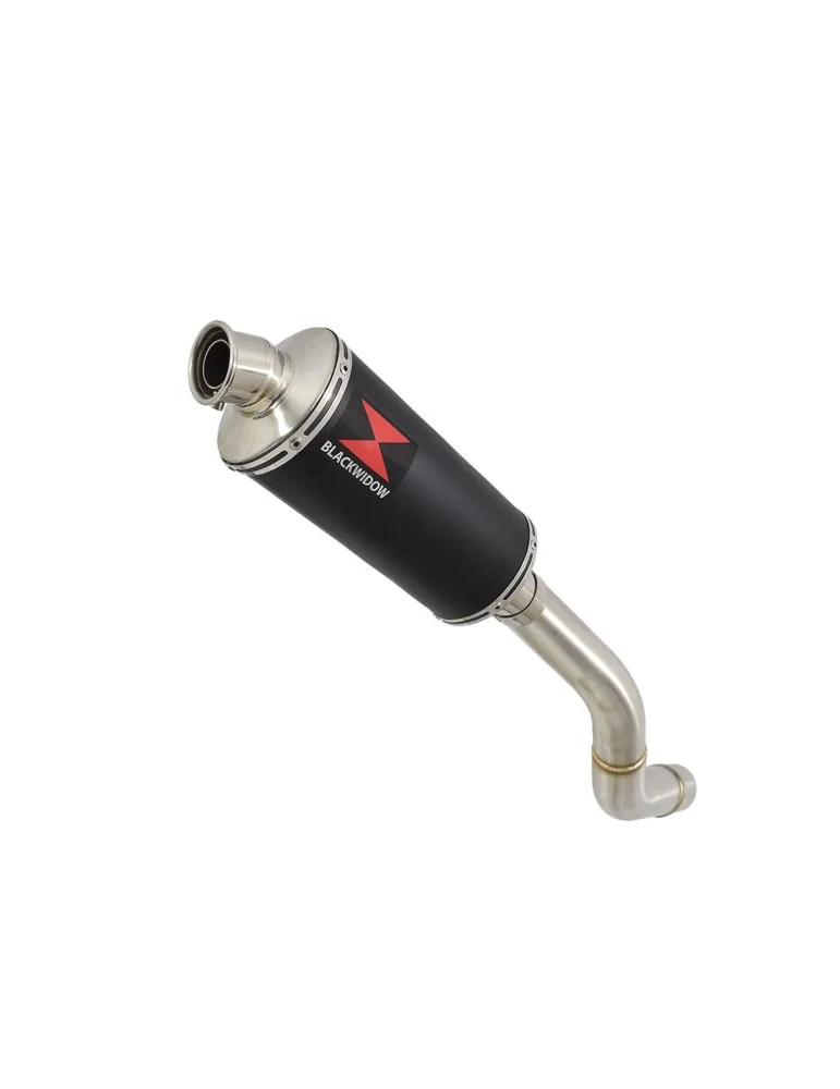 Z800 ZR800A Z800E 13 14 15 16 Tube de raccord (Link Pipe) / Silencieux Ovale Noir en Inox 300mm