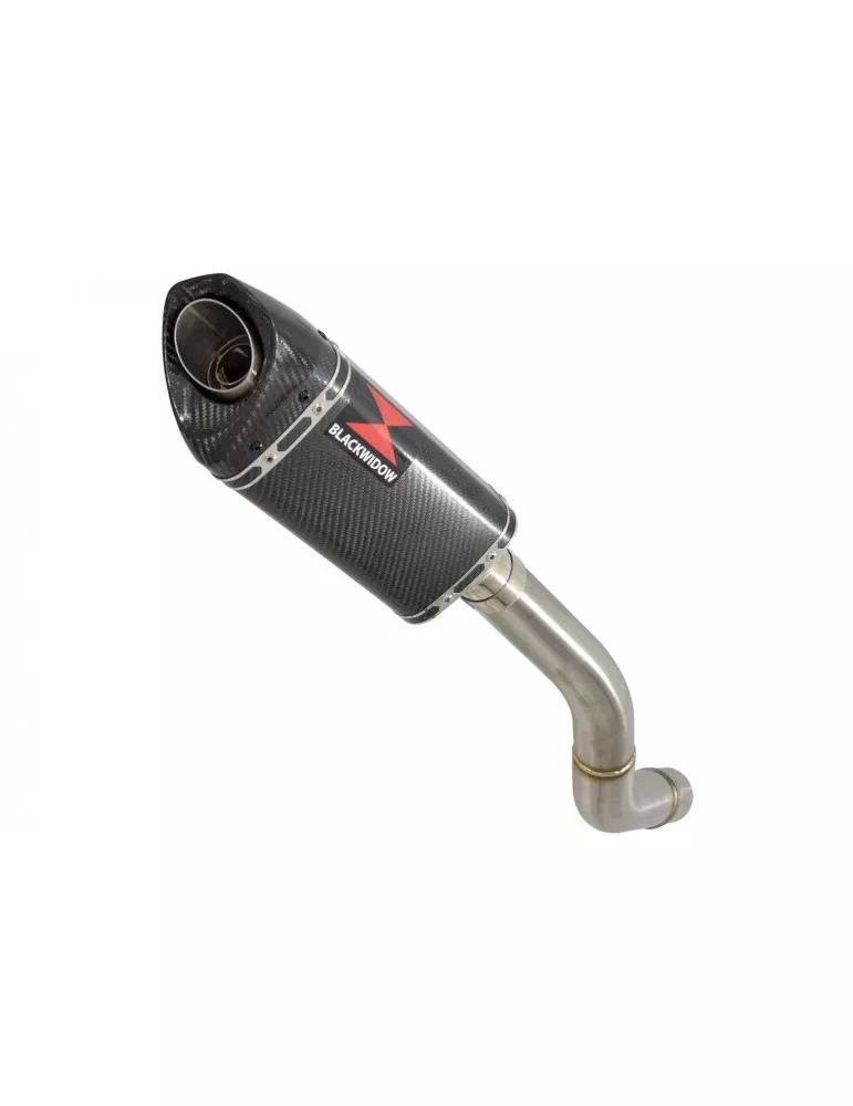 Z800 ZR800A Z800E 13 14 15 16 Tube de raccord et Silencieux Tri Ovale En Carbone + Canule en Carbone 250mm
