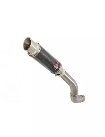 Z800 ZR800A Z800E 13 14 15 16 Tube de raccord (Link Pipe) / Silencieux Rond GP style en Carbone + Titane 230mm