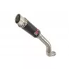 Z800 ZR800A Z800E 13 14 15 16 Tube de raccord (Link Pipe) Silencieux Rond GP Style en Carbone 230mm