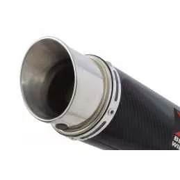 Z800 ZR800A Z800E 13 14 15 16 Tube de raccord (Link Pipe) Silencieux Rond GP Style en Carbone 230mm