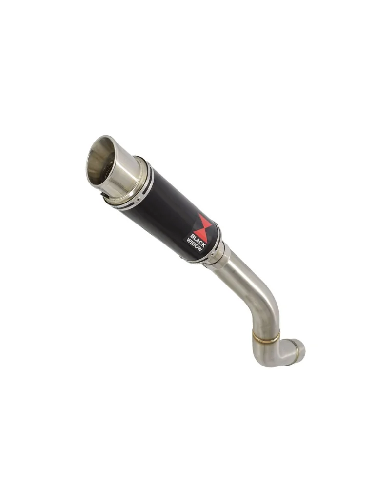 Z800 ZR800A Z800E 13 14 15 16 Tube de raccord (Link Pipe) / Silencieux Rond GP Style Noir en Inox 230mm