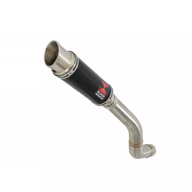 Z800 ZR800A Z800E 13 14 15 16 Tube de raccord (Link Pipe) / Silencieux Rond GP Style Noir en Inox 230mm 