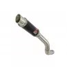 Z800 ZR800A Z800E 13 14 15 16 Tube de raccord (Link Pipe) / Silencieux Rond GP Style Noir en Inox 230mm