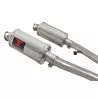 ZZR400 ZZR 400 4-2 exhaust linkpipes et Ovale Silencieux En Inox 230mm