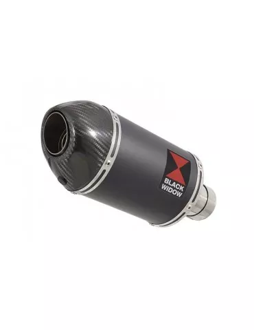 GSXR 600 K6 K7 2006 2007 Decata Silencieux & Silencieux Ovale Noir En Inox + Canule en Carbone 200mm