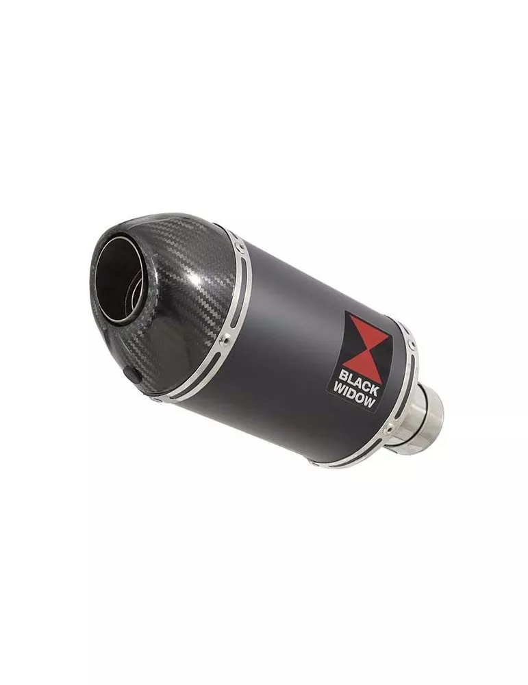 GSXR 600 K6 K7 2006 2007 Decata Silencieux & Silencieux Ovale Noir En Inox + Canule en Carbone 200mm