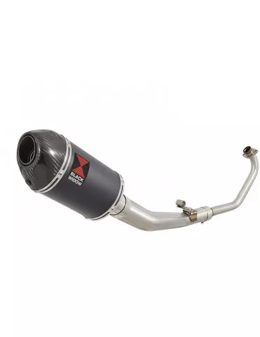 CBR 125 CBR125R 2004 - 2010 Diamètre XI Ligne complète & Silencieux Rond Noir En Inox 400mm