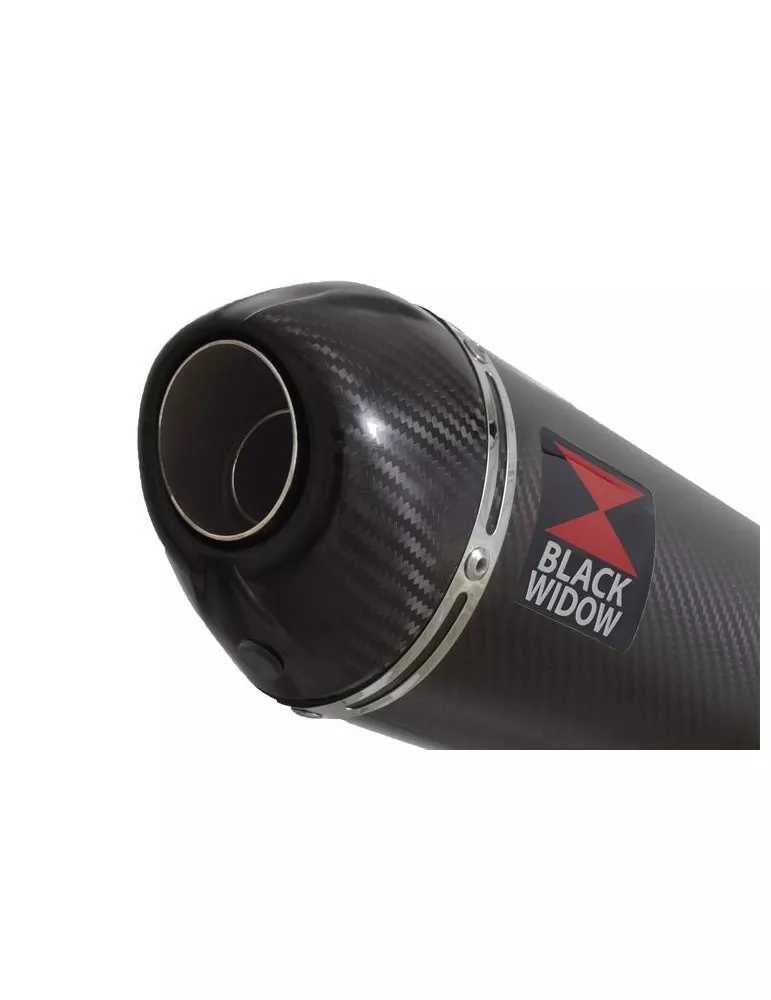 CBR 125 CBR125R 2004 - 2010 Diamètre XI Ligne complète & Silencieux Rond Noir En Inox 400mm