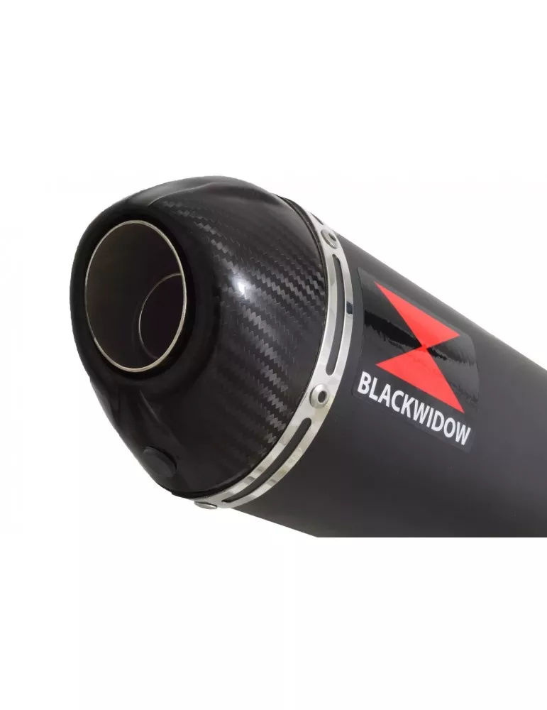 CBR 600 FA CBR600FA 2011-2013 Silencieux & tube de raccord avec Silencieux Ovale Noir Inox + Carbone Tip 400mm