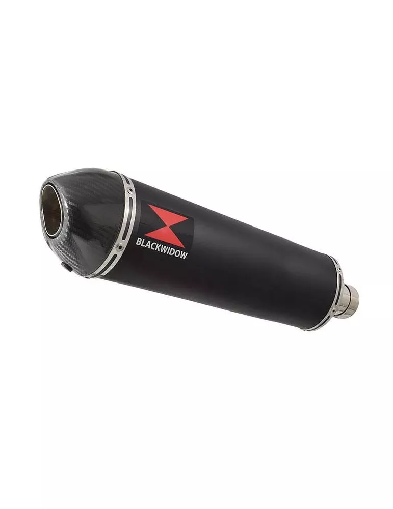 GSXR 750 K6 K7 2006 2007 Decata & Silencieux Ovale Noir En Inox + Canule en Carbone 400mm
