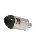 GSXR 750 K8 K9 L0 08 09 10 tube de raccord et Ovale Silencieux En Inox + En Carbone Tip 200mm