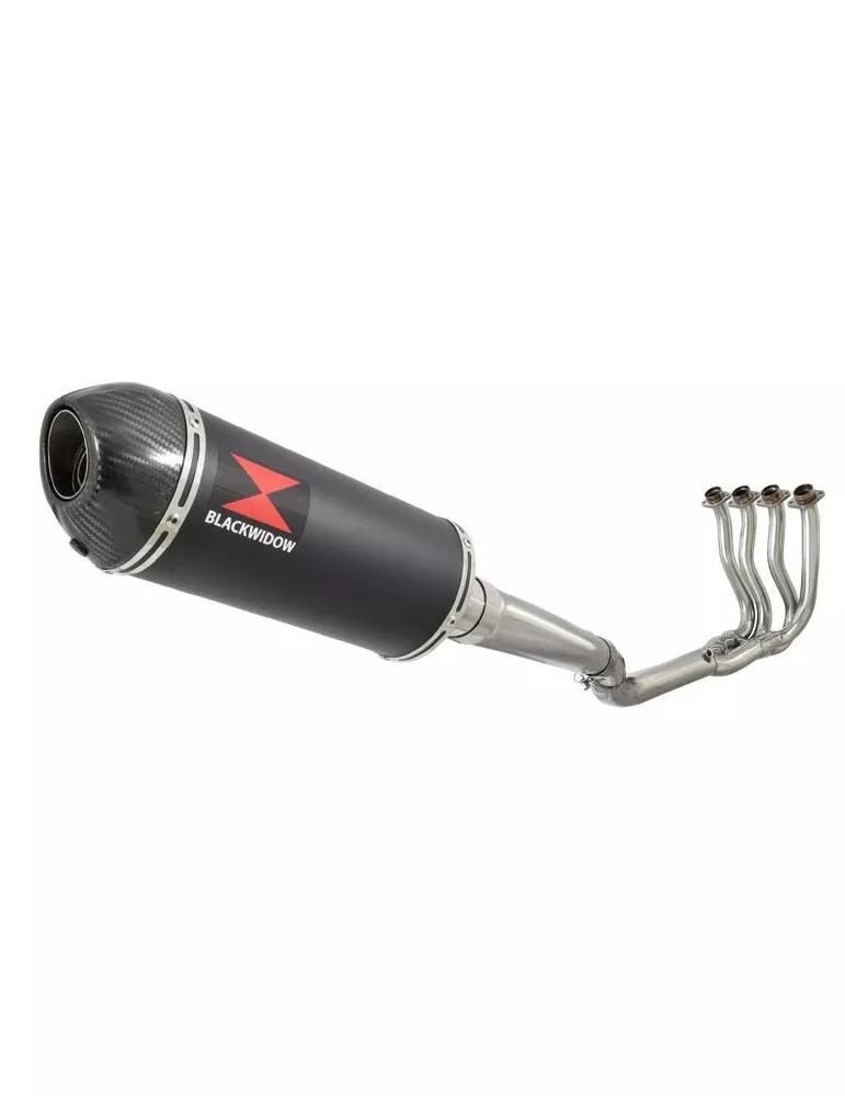 GSXR 750 K8 K9 L0 08 09 10 Ligne complète & Silencieux Ovale Noir en Inox + Canule en Carbone 300mm