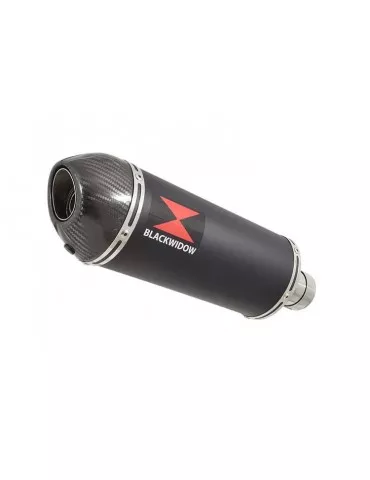 GSXR 750 K6 K7 2006 2007 Decata Silencieux / Silencieux Ovale Noir En Inox + Canule en Carbone 300mm