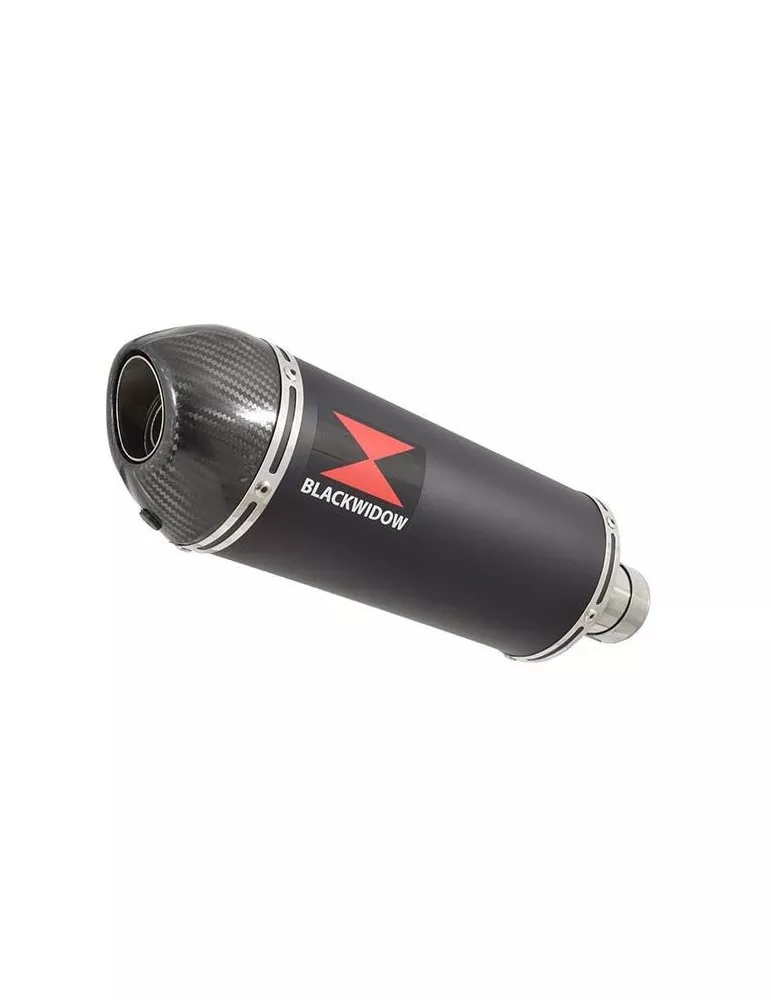 GSXR 750 K6 K7 2006 2007 Decata Silencieux / Silencieux Ovale Noir En Inox + Canule en Carbone 300mm