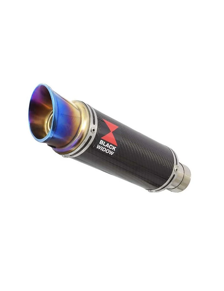 GSXR 750 K6 K7 2006 2007 Decata Silencieux / Silencieux GP Rond En Carbone + Canule En Inox Anodisé 230mm
