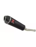 CBR250R MC41 2011-2014 Tube de raccord & Silencieux Ovale Noir En Inox + Carbone Tip 400mm