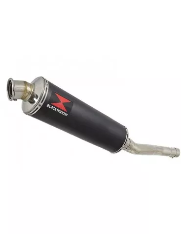 CBR250R MC41 2011-2014 Tube de raccord & Silencieux Ovale Noir En Inox 400mm