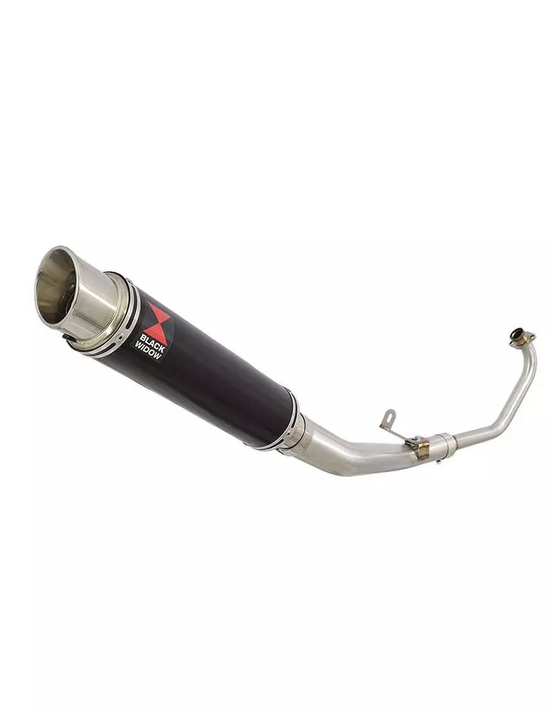 CBR 125 CBR125R 2011 - 2017 Diamètre XI Ligne complète & Silencieux Rond GP Style Noir En Inox 350mm
