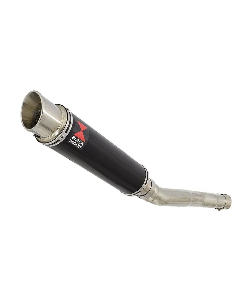 CBR250R MC41 2011-2014 Tube de raccord & Silencieux Rond GP Style Noir En Inox 350mm