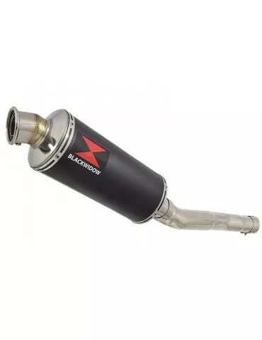 CBR250R MC41 2011-2014 Tube de raccord & Silencieux Rond Noir En Inox 300mm
